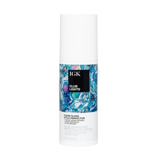 IGK Club Lights Clear Gloss - Instant Shine Finisher & Style Reviver, 2.5 Fl Oz