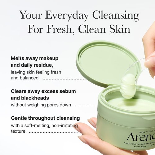 Arecia Pore Melt Cleansing Balm - Makeup Remover & Pore Care with PDRN, Ceramide, Hyaluronic Acid | 90ml