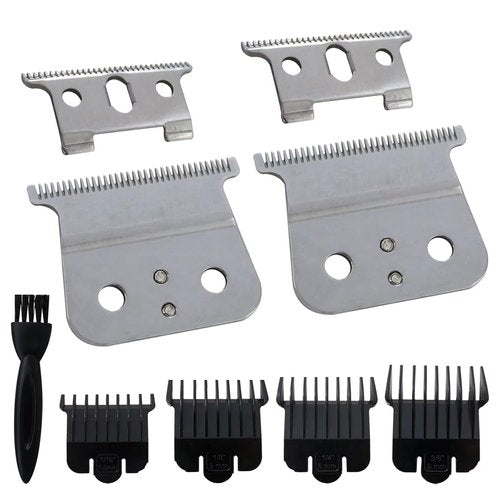 Andis Replacement T Liner Clipper Blades - Durable 2PC Set for GTX GTO GO & Blackouts | Silver Finish