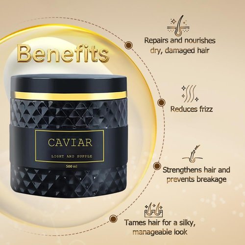 Caviar Bloom Hair Mask - Deep Repair Treatment with Caviar Extract | 16.9 fl. oz. for Intense Moisture & Frizz Control