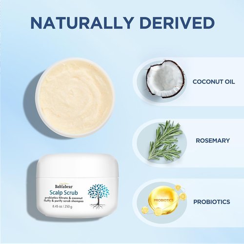 Bablabear Scalp Exfoliator Scrub - Itchy Scalp Treatment for Dandruff Relief | Sulfate-Free Formula