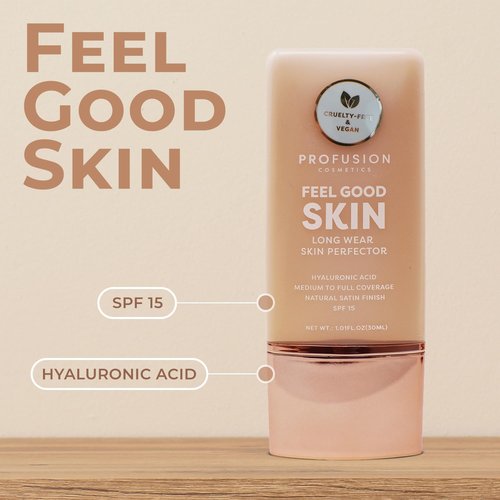Profusion Cosmetics Lightweight Liquid Foundation - Flawless Radiance, Breathable Vegan Makeup | Light 1