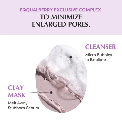 EQQUALBERRY Purple Rice Pore Purifying Pack Cleanser - Dual-Use Clay Mask & Foam Cleanser | Deep Cleansing for Pore Care & Skin Prep | AHA+BHA+PHA | Korean Skincare for Glass Skin, 4.58 OZ. (130g)