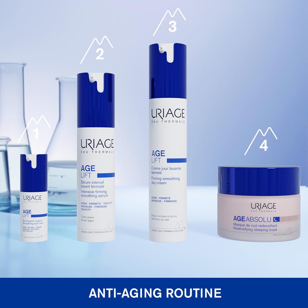 Uriage Age Lift Eye Contour Cream - Retinol, Hyaluronic Acid & Vitamins C & E for Fine Lines & Puffiness