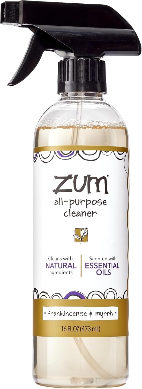 Zum by Indigo Wild Laundry Bundle - Frankincense & Myrrh Plant-Based Soap (64 fl oz, 2 Pack) | Natural Surface Cleaner (16 fl oz)