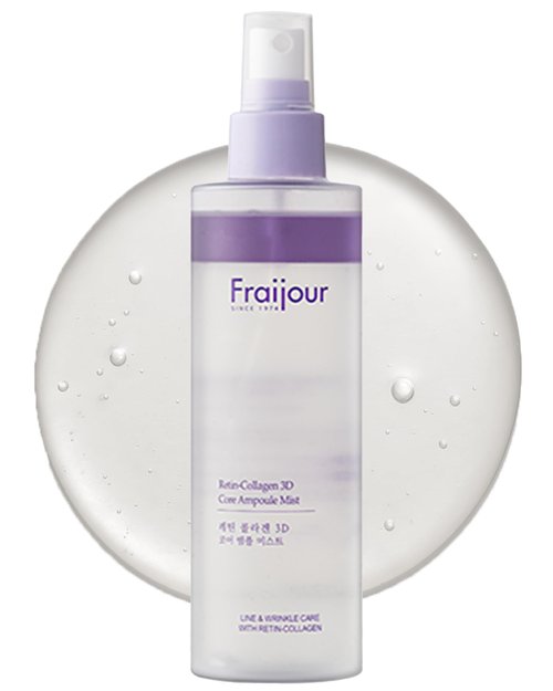 Fraijour Retin-Collagen 3D Core Ampoule Mist – Anti-Aging Facial Mist with Retinal, Bakuchiol & Hydrating Oils, Firms & Plumps Skin, Low pH, for Sensitive Skin, 6.76 fl.oz.