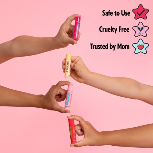 Lip Smacker Hello Kitty Lip Balm, Ice Cream Flavored Moisturizing, Smoothing Soft Shine, Hydrating & Protecting Fun Tasty Flavors, Cruelty-Free - Ice Cream(Packaging may vary)