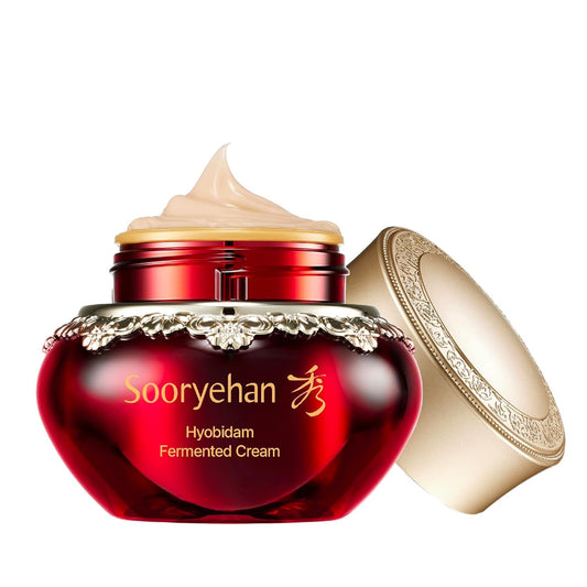 Sooryehan Hyobidam Fermented Cream - Korean Face Moisturizer with Wild Ginseng | 1.7 fl oz Wrinkle & Night Cream