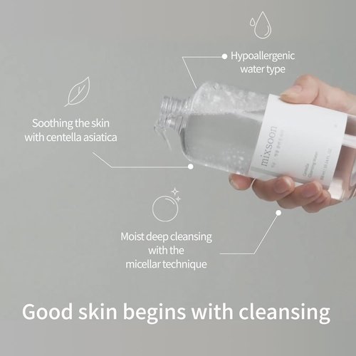 Mixsoon Centella Cleansing Water - Gentle Face Cleanser for Sensitive Skin | 10.14 fl oz / 300ml