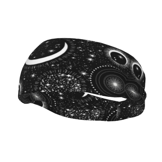 Gothic Goth Bat Headbands Stars Moon Sweatband Fashion Summer Hair Bands for Tennis,Basketball,Running,Gym,Working Out