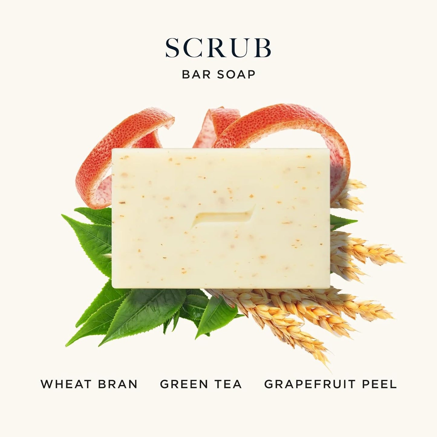 Caswell-Massey Body Scrub Castile Bar Soap - Exfoliating Natural Soap for All Skin Types, 6.4 oz