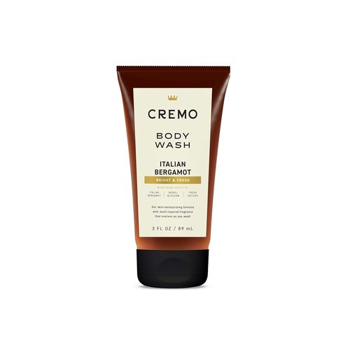 Cremo Italian Bergamot Body Wash - Rich Lathering Formula for Men | Travel Size 3 Fl Oz