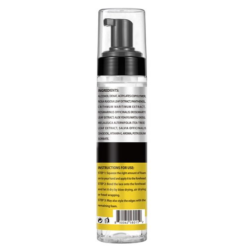 8.45 FL OZ Lace Melting and Holding Mousse Glue-Less Hair Adhesive for Wigs, Extra Hold Lace Melting Mousse Adhesive Wig Spray for Closure Wigs Extensions, Wig Melting Mousse Supreme Hold for Wig Hair