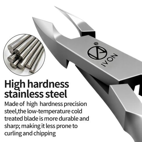 IVON Salon-Quality Cuticle Trimmer, Premium Stainless Steel Cuticle Cutter for Tiny Areas, Professional Manicure Nail Care Tool