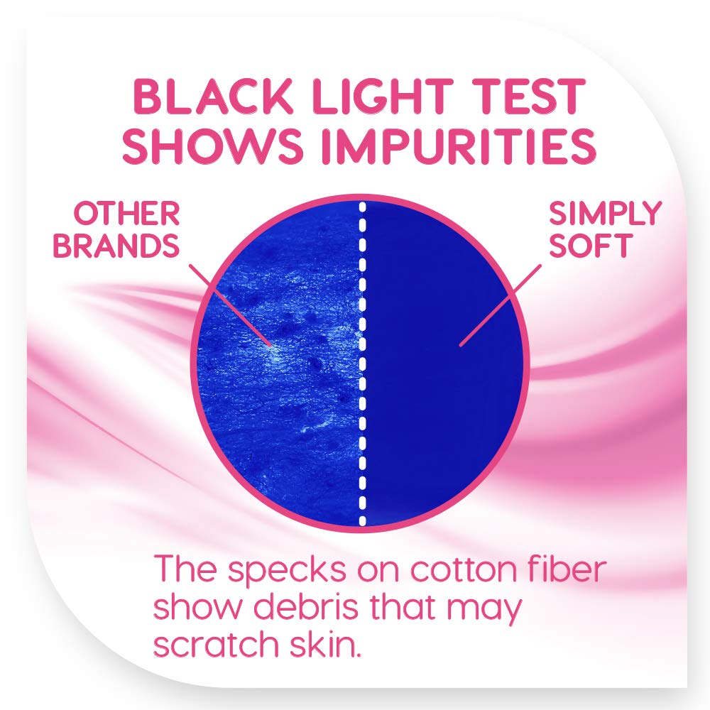 Simply Soft Cotton Balls - 100% Pure Premium Cotton | Large 600 Count for Face & Nail Care