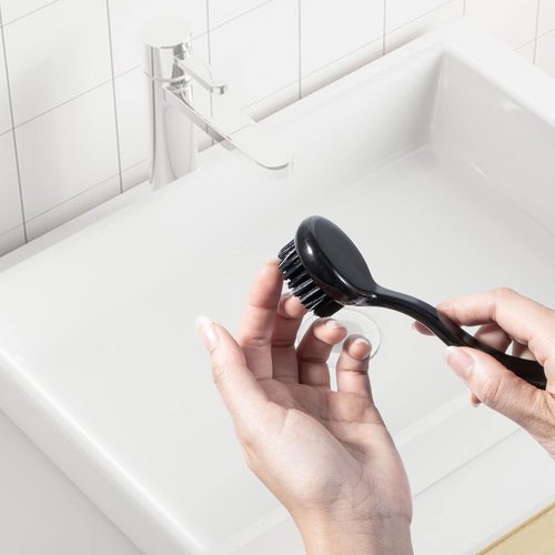 4 Pcs Large Face Scrubber, Beomeen Facial Cleansing Brush Charcoal Black Bristles Exfoliator Soft Brush with Lid for Gentle Deep Cleansing and Exfoliating