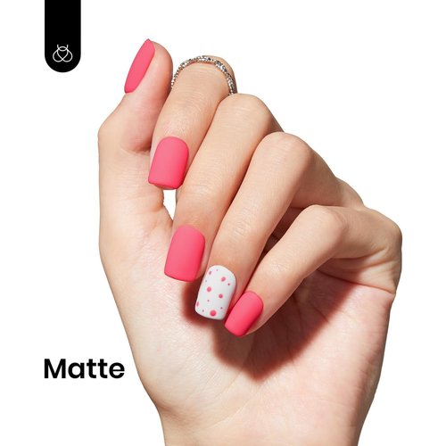 Beetles Pink Gel Polish - Strawberry Cocktail 15ML/0.51Fl Oz, Light Pink Gel Nail Polish, Soak Off UV LED Lamp Nail Art, Long-Lasting Manicure Salon DIY Home Spring Nails - Gifts for Her