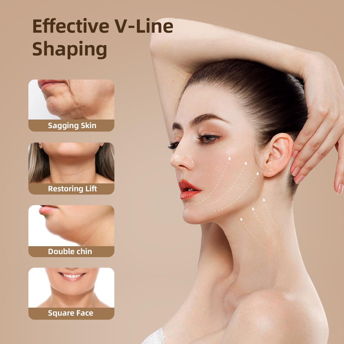 V-Line Lifting Chin Strap for Sleeping & Yoga, V-Line Mask, Chinstrap for Sleeping, Reusable Face Strap, Jaw Strap，Jawline Shaper，Chin Up Patch, V-Shaped Belt, Shaped Face Mask for Sagging