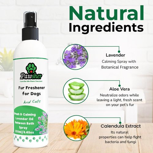Lavender Dog Perfume Spray - Long-Lasting Cologne & Deodorizer for Dogs and Cats | Gentle Freshener - 8.45 oz