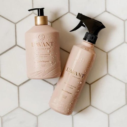 L'AVANT Collective Hand Soap - Luxurious Formula for Soft, Smooth Hands | Blushed Bergamot Scent | 16 Fl Oz Reusable Glass Bottle