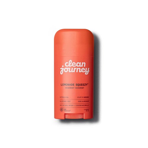 Cleanjourney Aluminum-Free Deodorant - Natural Odor Control with Baking Soda | EWG Verified, Lemonade Squeezy, 2.64 Oz