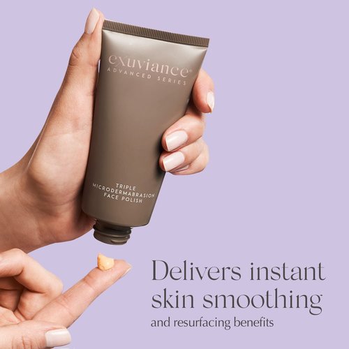 Exuviance Triple Microdermabrasion Face Polish - Glycolic Acid & Papaya Enzyme, 75g