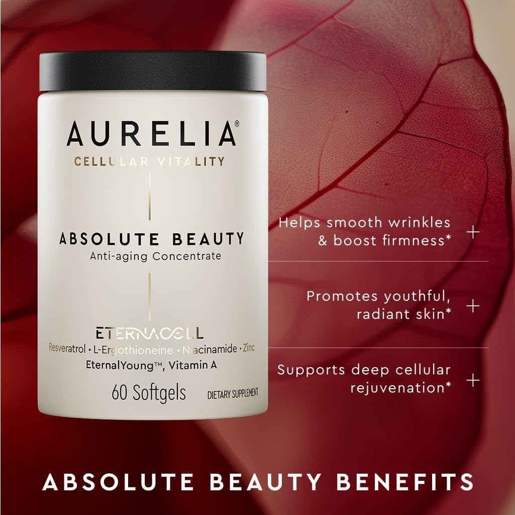 AURELIA Absolute Beauty - Advanced Cellular Anti-Aging Supplement | Boost Skin Moisture with Zinc & Retinol