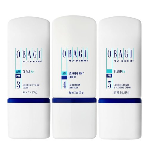 Obagi Medical Nu-Derm Hyperpigmentation Essentials - Brightening Clear Fx Cream & Exfoderm Forte Exfoliator Set