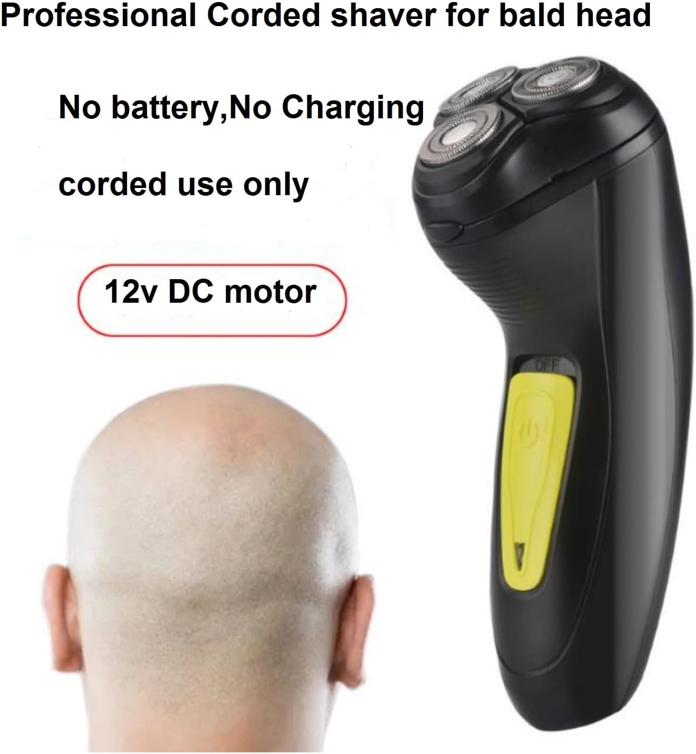 Skiennix Professional Corded Electric Shaver - 3D Rotary Razor for Close Shave | Pop-Up Trimmer Included