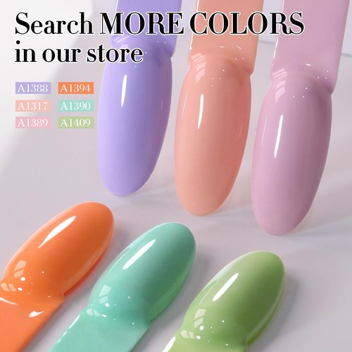 Double Rhythm 15ML Gel Nail Polish Pure Sheer Same Color Same Bottle Soak Off Gel Polish Art Manicure Salon DIY at Home for Women (Green-A1409)