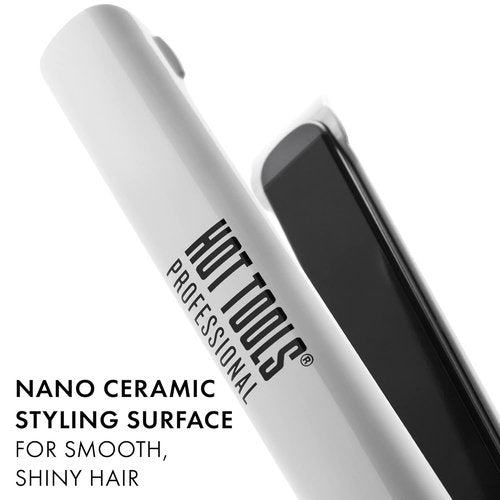 Hot Tools Pro Artist Nano Ceramic Hair Straightener - Achieve Smooth, Straight Hair (1 Inch)