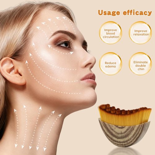 New Lymphatic Contour Face Brush, Dry Brushing Face Brush, Lymphatic Drainage Massager for Face, Ergonomically Designed to Fit The Skin Precisely and Relieve Fatigue