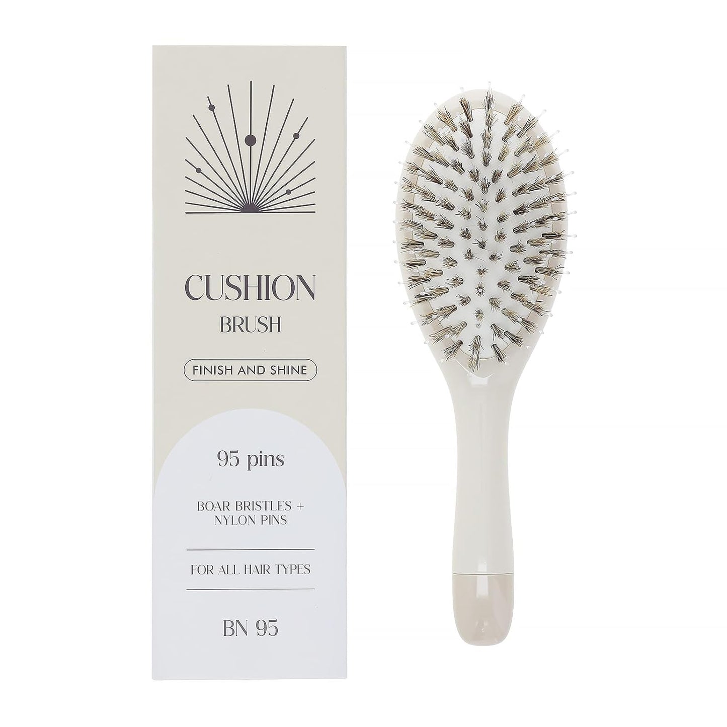 Boar Bristle Hair Brush by [Brand Name] - Smooth & Detangle All Hair Types | Stimulates Scalp & Distributes Natural Oils