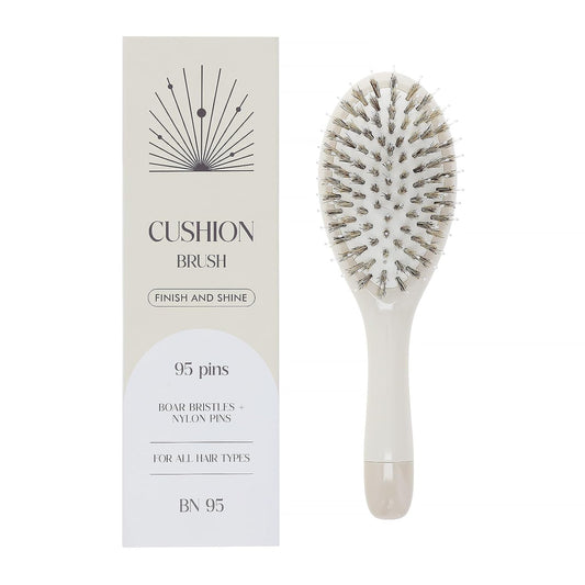 Boar Bristle Hair Brush by [Brand Name] - Smooth & Detangle All Hair Types | Stimulates Scalp & Distributes Natural Oils