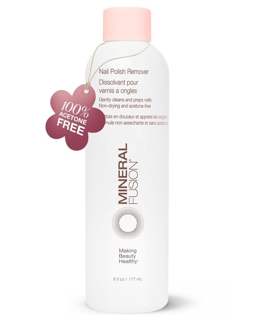 Mineral Fusion Nail Polish Remover - Acetone-Free Formula with Natural Solvents - 6 Fl Oz