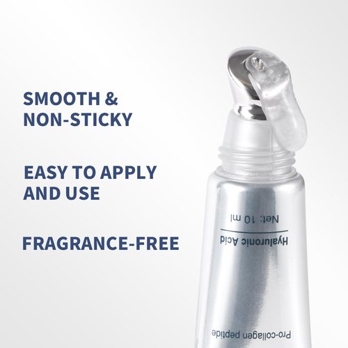 Lip Volumizer Plumper Serum with Hyaluronic Acid – Deep Hydration for Fuller Lips, Day & Night Moisture Lip Treatment, Smooth Non-Sticky Lip Balm, 0.34 fl.oz