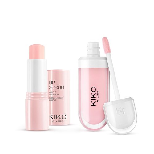 KIKO Milano Perfect Lips Caring Set - Nourishing Lip Scrub & Cream Duo | Ideal for Soft, Smooth Lips