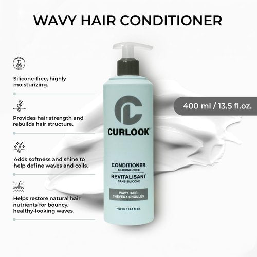 Regine Switzerland Wavy Hair Conditioner - Silicone-Free Formula for Softness & Shine | 400ml (13.5 oz)