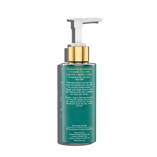 Hylunia Skincare Salicylic Facial Cleansing Gel - Deep Pore Cleanser for Oily Skin, 5.1 fl. oz.