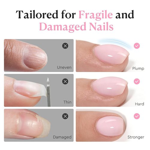 AZUREBEAUTY Rubber Base Builder Gel Polish - 15ml Nude Pink, Self-Leveling Nail Strengthener for Weak Nails