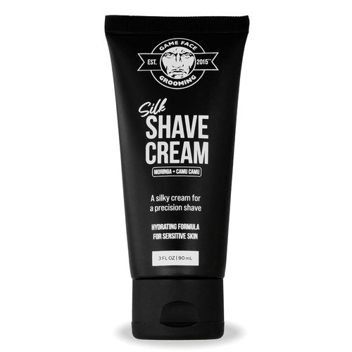 Game Face Silk Shave Cream - Hydrating Formula for Sensitive Skin, Fragrance-Free | 3 Fl. Oz.