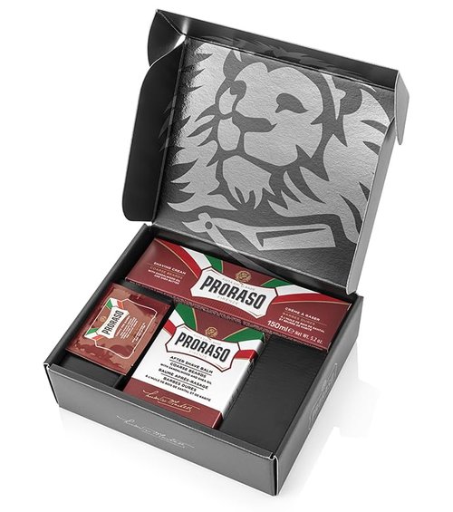 Proraso Shaving Kit - Nourishing Cream & After Shave Balm for Coarse Beards - Premium Italian Duo