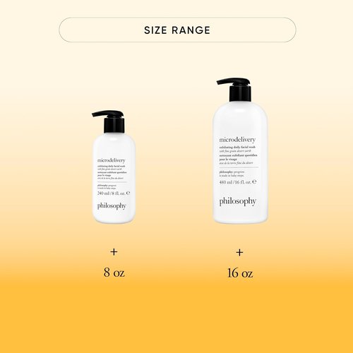 Philosophy Microdelivery Exfoliating Facial Wash - Gentle Amino Acids & Desert Earth - 8 oz for Smooth Skin
