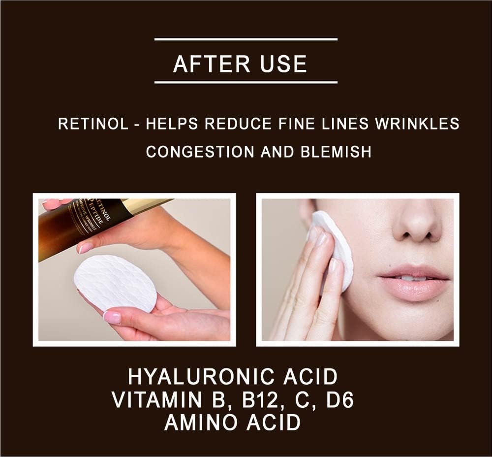 WellDerma Retinol Peptide Restore Essence Toner - Hydrating & Balancing 150mL with Collagen & Niacinamide