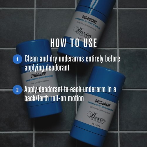 Baxter of California Deodorant - Aluminum & Alcohol-Free Clear Stick | Cedarwood & Oakmoss, 2.65 Oz