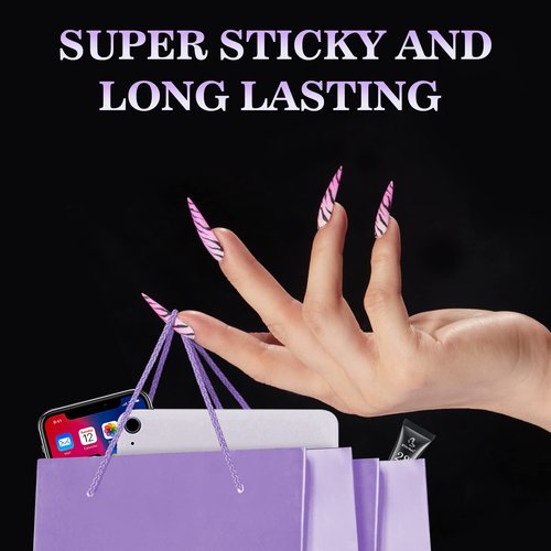 BTArtbox Adhesive Tabs for Press On Nails - 20 Sheets, 15 Sizes, Ultra Thin & Waterproof Stickers for Fake Nails, 600PCS Double Sided Jelly Sticky Tabs for Manicure