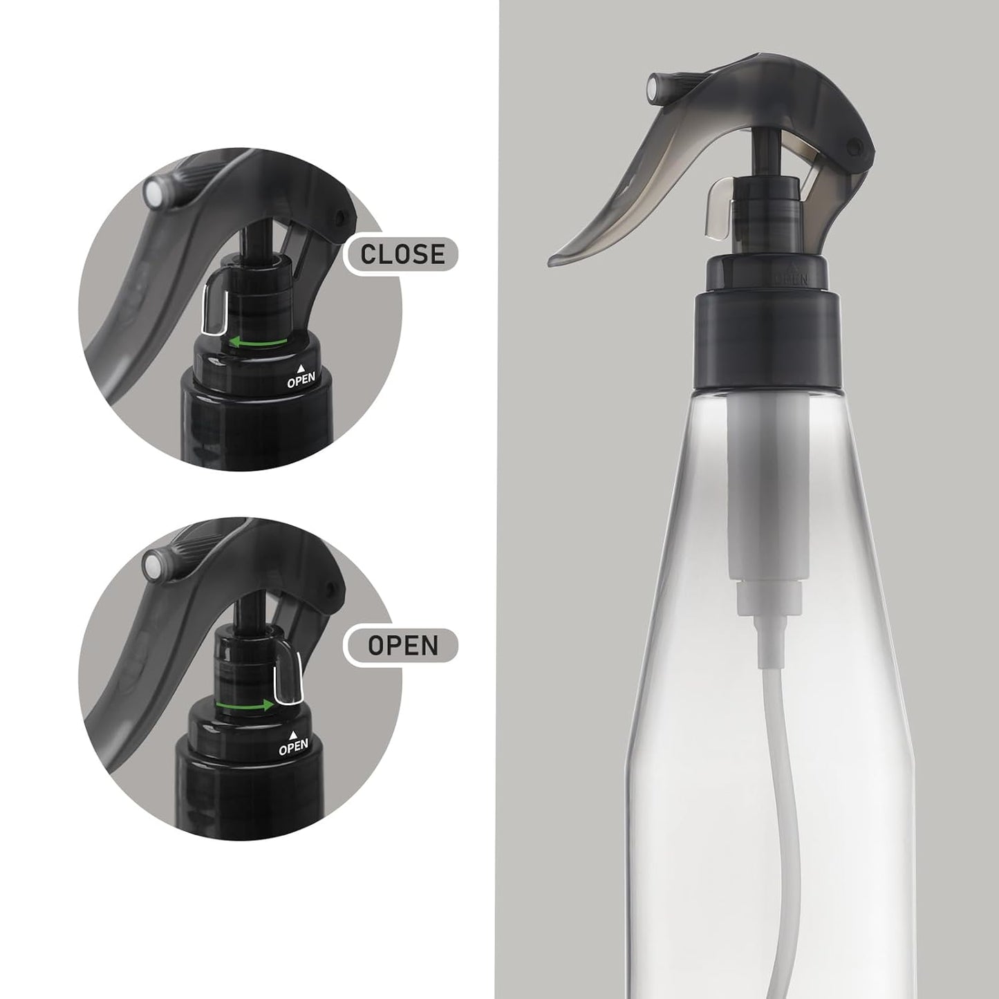 Skiennix Continuous Spray Bottle - Ultra Fine 10oz Water Spray for Hair, Cleaning & Plants