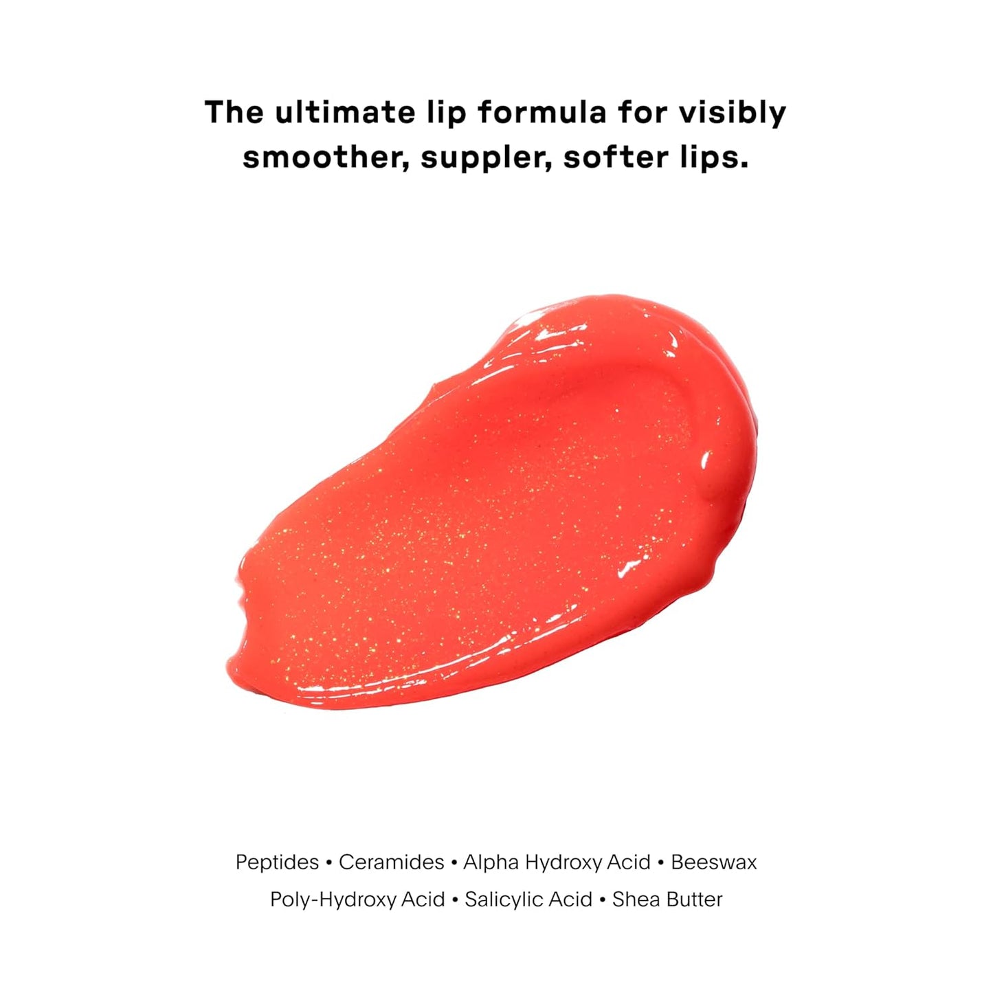 U Beauty The PLASMA Tinted Lip Compound - Hydrating Anti-Aging Lip Gloss with Hyaluronic Acid & Peptides, Bellini - 15 mL