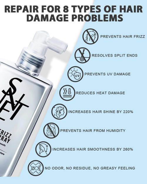 Regine Switzerland Anti-Frizz Smoothing Spray - Humidity Control, Shine & Split End Repair | 6.7 fl oz