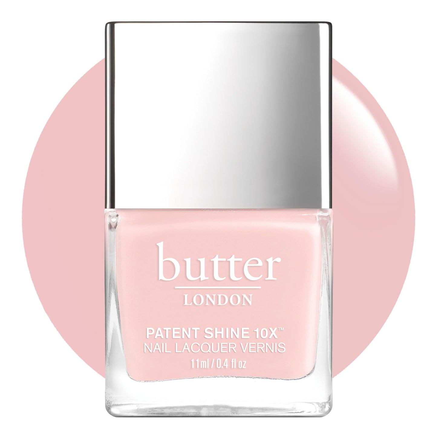 butter LONDON Patent Shine 10X Nail Lacquer, Gel-Like Finish, Chip-Resistant Formula, 10-Free Formula, Cruelty-Free, Polymer Technology, Piece of Cake, 0.4 fl oz